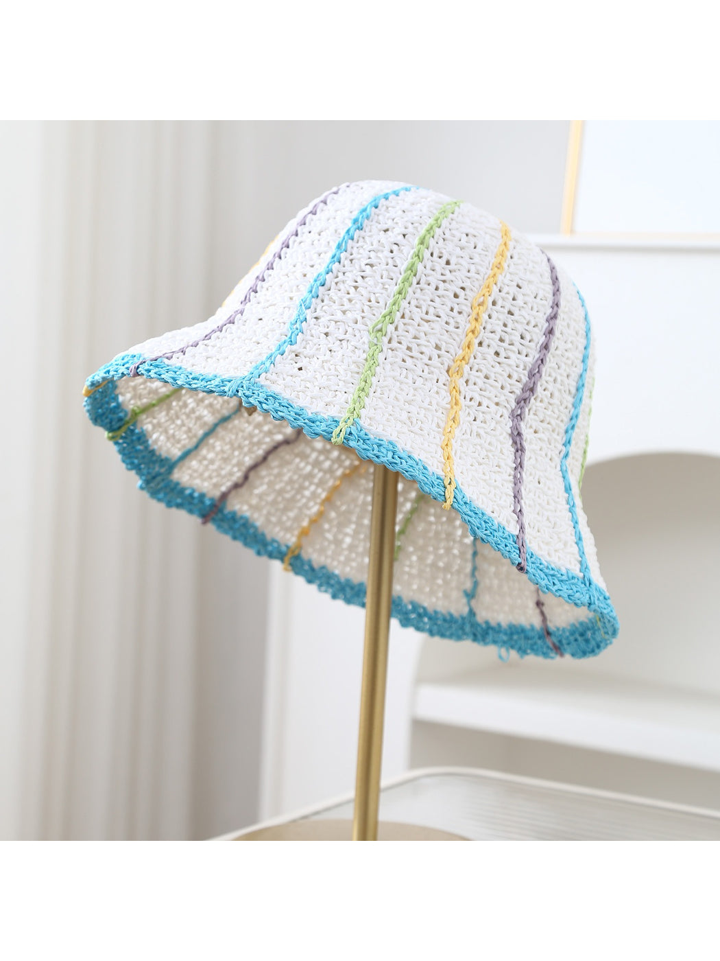 Haila - Color Block Woven Bucket Hat