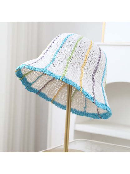 Haila - Color Block Woven Bucket Hat