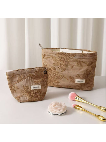 Cosbai - Floral Makeup Storage Handheld Organizer Bag