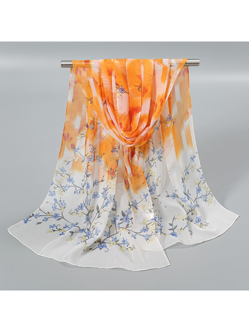 Scarvii - Blossom Branch Print Lightweight Scarf