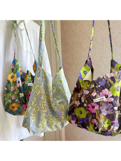 Cosbai - Vintage Floral Slouchy Bag