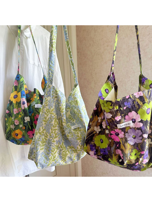 Cosbai - Vintage Floral Slouchy Bag