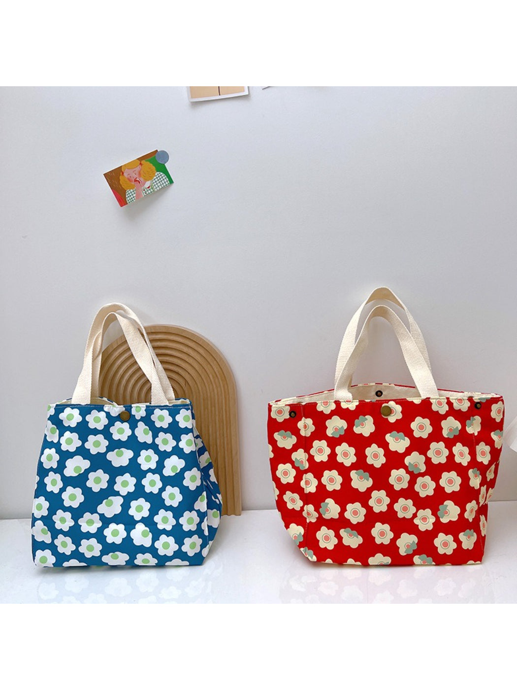 Cosbai Floral Lunch Tote Bag – Everyday Carry for Work & School