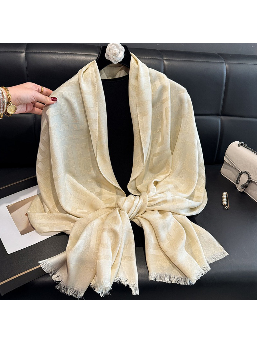 Scarvii - Subtle Geometric Soft Wrap Scarf