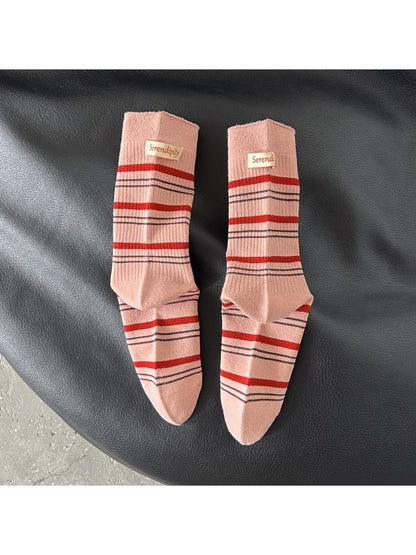 Rufia - Classic School Stripe Crew Socks