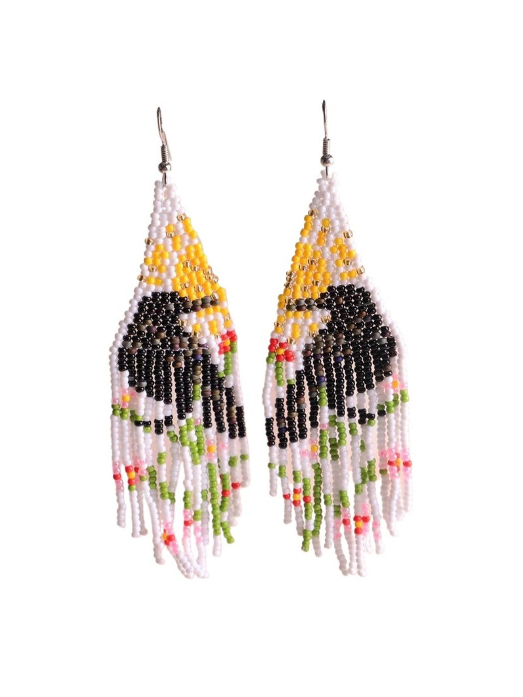 Earwish - Boho Beaded Tassel Earrings - Colorful & Unique