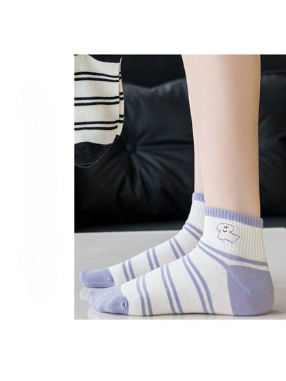 Rufia - Puppy Stripe Ankle Socks