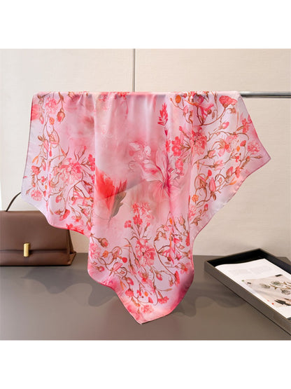 Scarvii - Soft Blush Rose Square Scarf