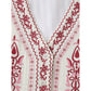 Crosa - Embroidered V-Neck Top – Classic & Versatile