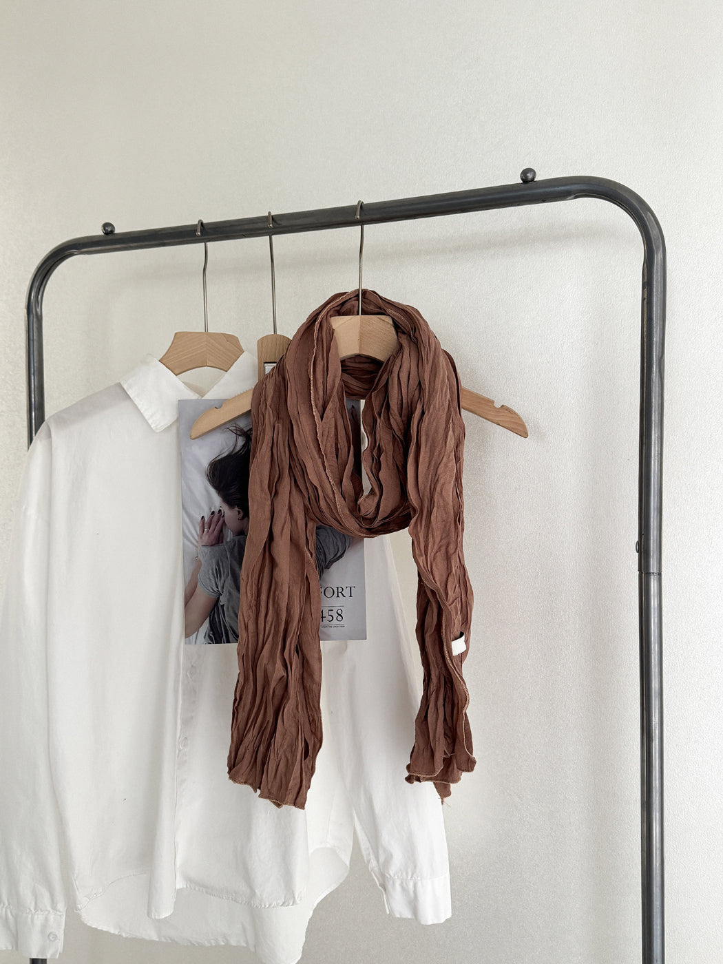 Scarvii - Crinkle Texture Long Scarf