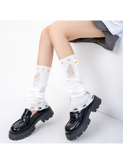 Cozyra - Ribbed Cutout Leg Warmers