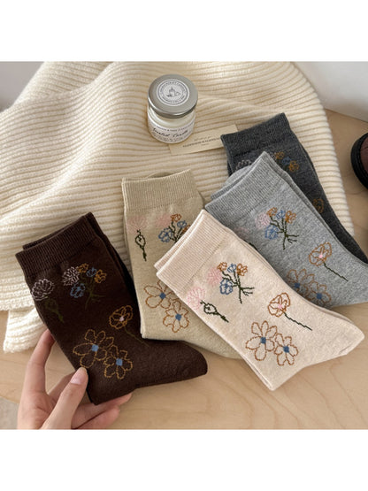 Rufia - All-Season Ribbed-Cuff Crew Socks