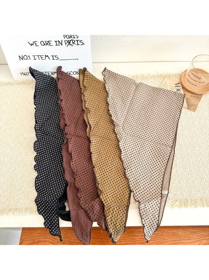 Scarvii - Polka Dot Hair Triangle Scarf
