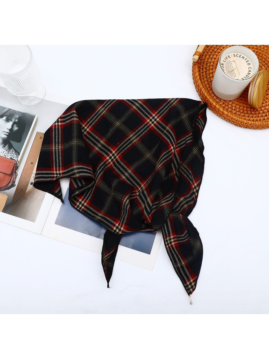 Scarvii - Classic Plaid Everyday Triangle Bandana