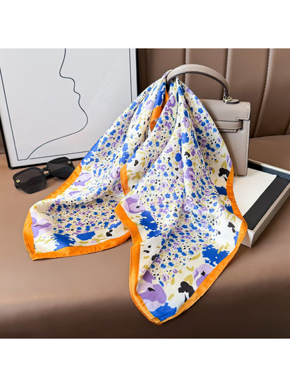 Scarvii Abstract Floral Square Scarf