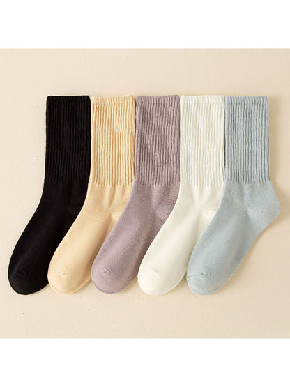 Rufia - Solid Tone Ribbed Crew Socks product image 1