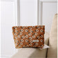 Cosbai - Vintage Floral Print Handheld Makeup Bag