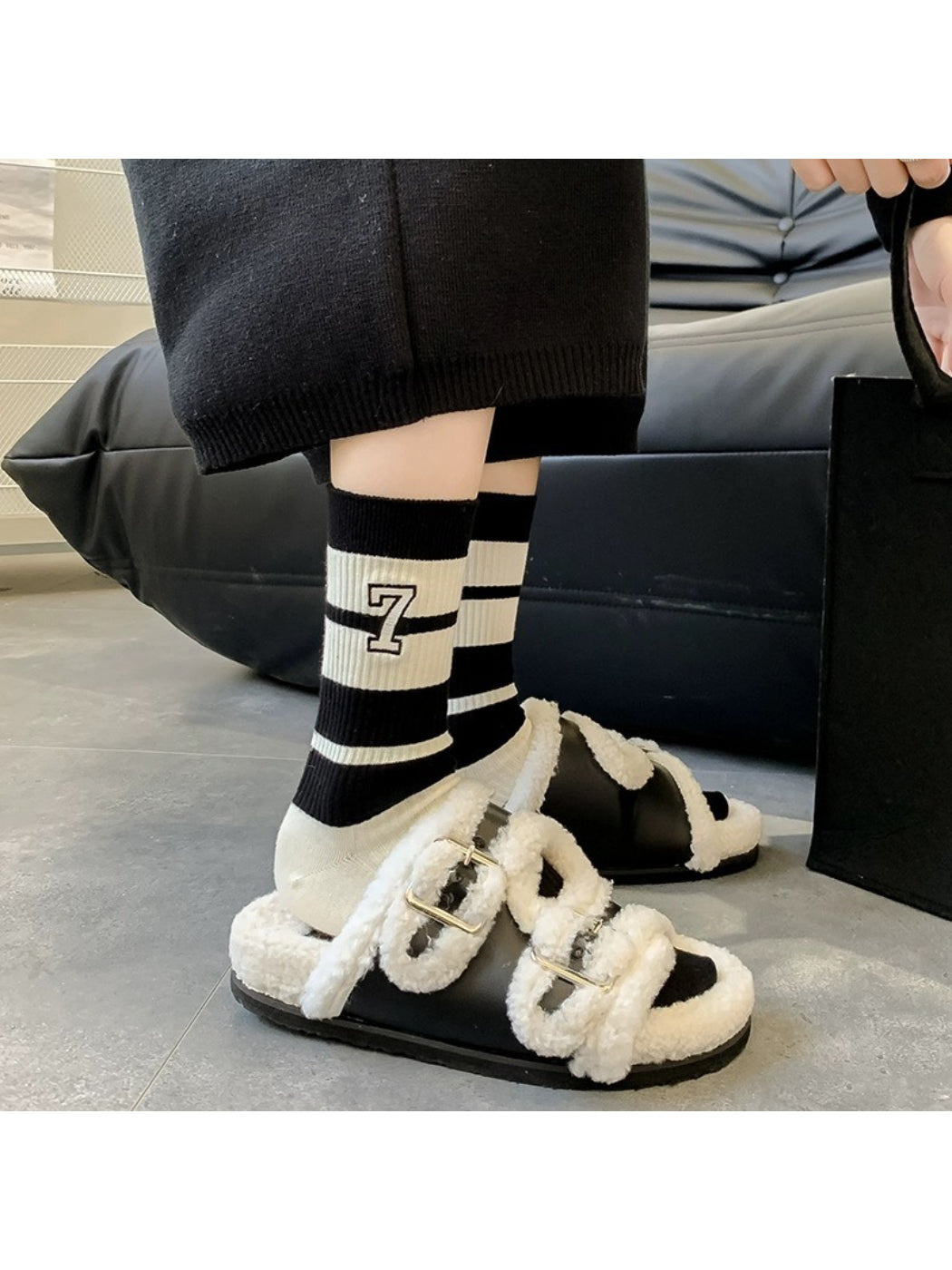Rufia - Y2K Colorblock Stripe Crew Socks product image 6