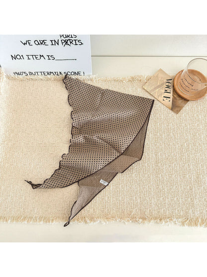 Scarvii - Polka Dot Hair Triangle Scarf