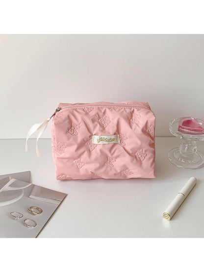 Cosbai - Minimal Embossed Storage Makeup Bag