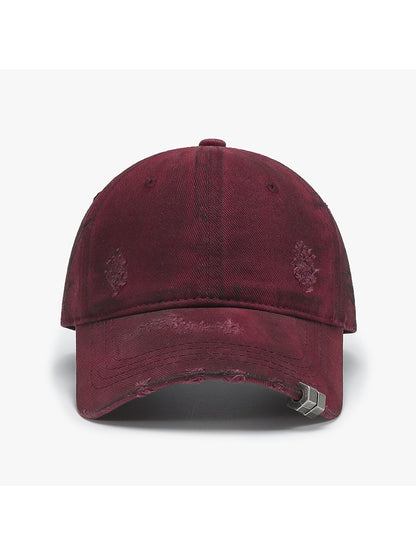 Haila - Distressed Washed Finish Curved Brim BaseballCap