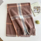 Scarvii - Cozy Plaid Tassel Scarf for Women