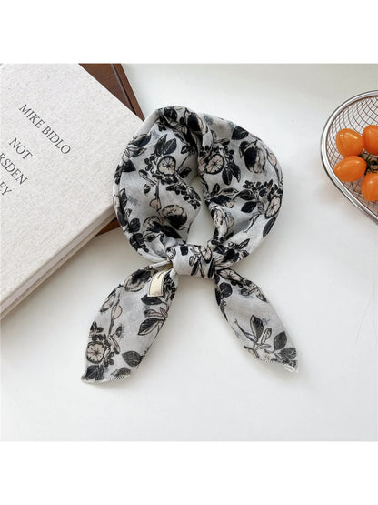 Scarvii - Vintage Print Square Scarf