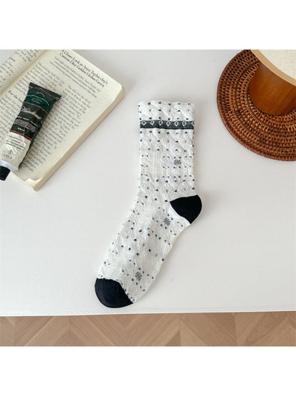 Rufia - Soft Vintage Jacquard Crew Socks