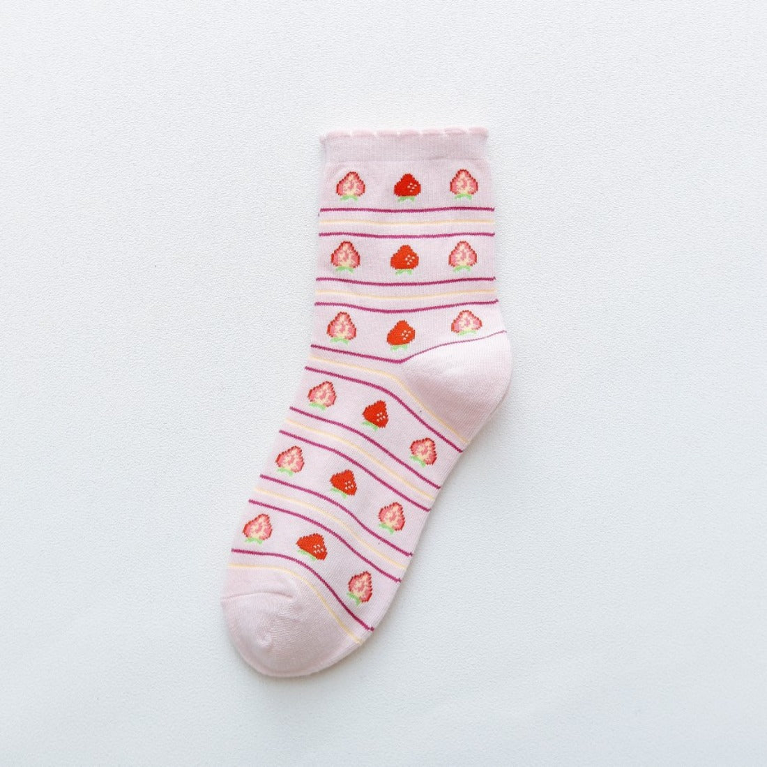 Rufia - Strawberry Cake Pattern Lace Socks