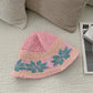 Haila - Floral Pattern Knit Bucket Hat
