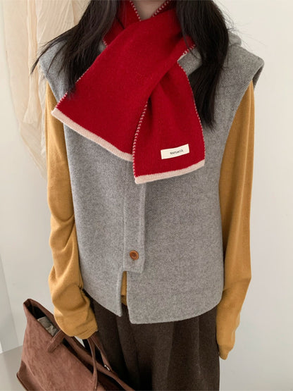 Scarvii - Two-Tone Contrast Border Scarf