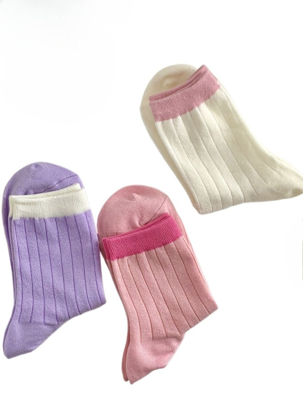 Rufia - Macaron-Colored Mid-Calf Socks - Sweet & Simple