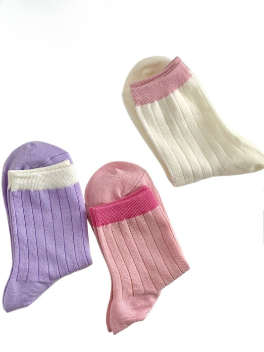 Rufia - Macaron-Colored Mid-Calf Socks - Sweet & Simple