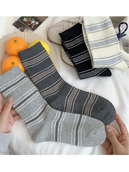 Rufia - Linear Pattern Crew Socks