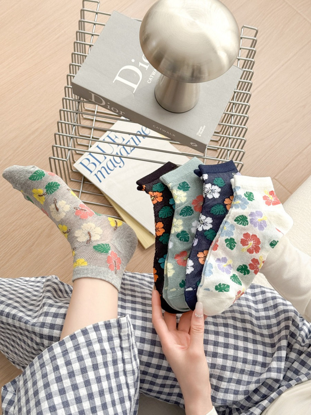 Rufia - Ribbed Floral Ankle Socks product image 7
