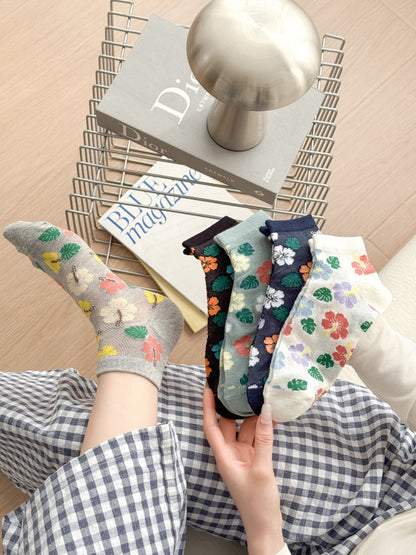 Rufia - Ribbed Floral Ankle Socks product image 7