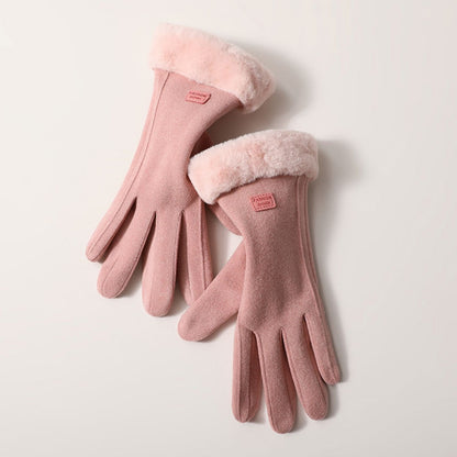 Gloving gloves with fleece lining for apparel accessory
