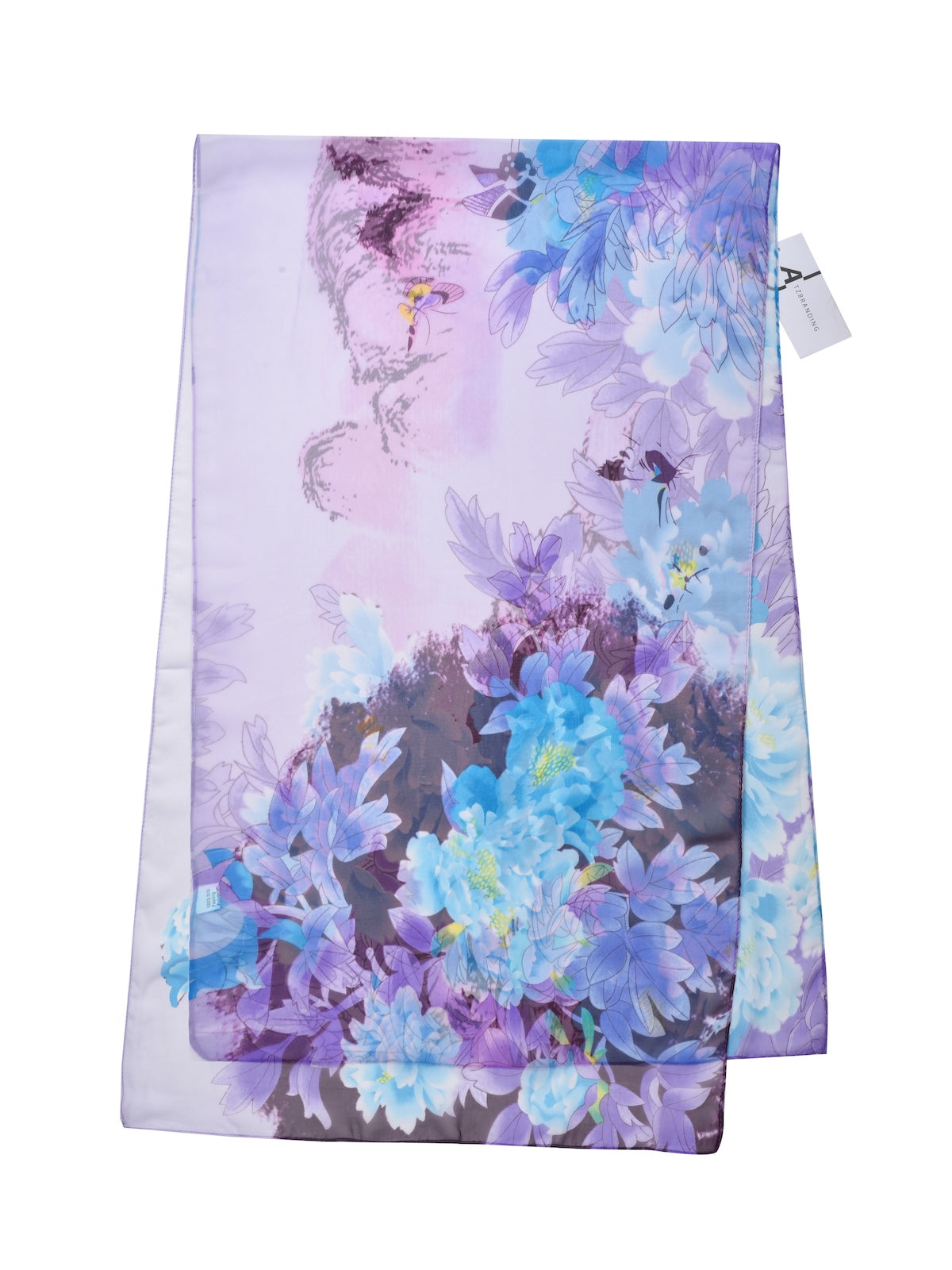 Scarvii - Vibrant Peony Print Scarf - Light & Feminine