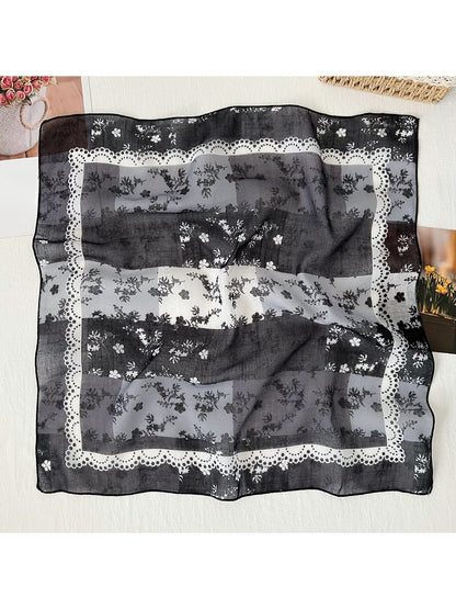 Scarvii - Patterned Patchwork Style Square Scarf