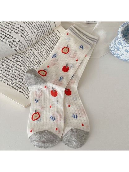 Rufia - Cute Cartoon Ribbed Crew Socks product image 7