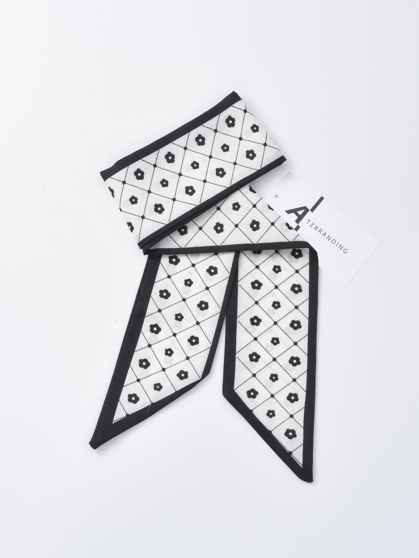Scarvii - Vintage Butterfly Motif Skinny Scarf