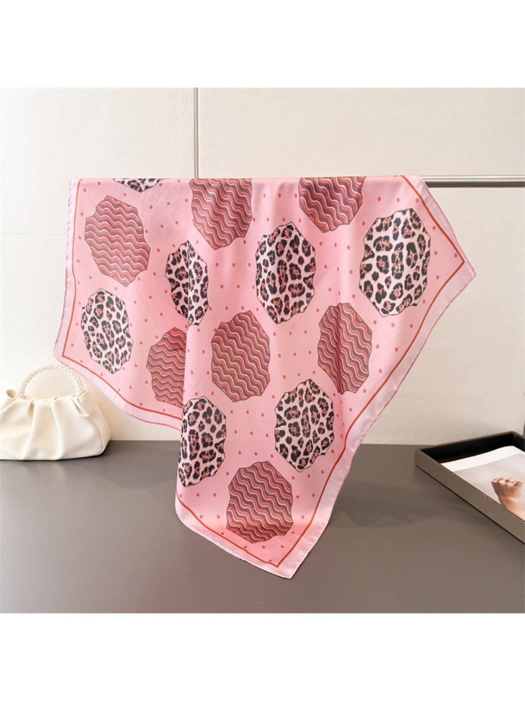 Scarvii Leopard Spot Patchwork Square Scarf