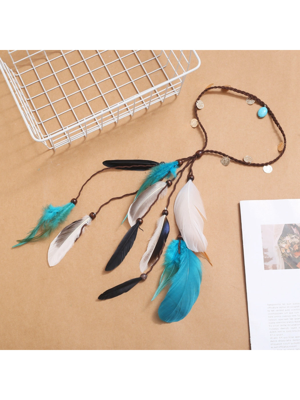 Hairish - Boho Multi Feather Tassel Hair Headpiece
