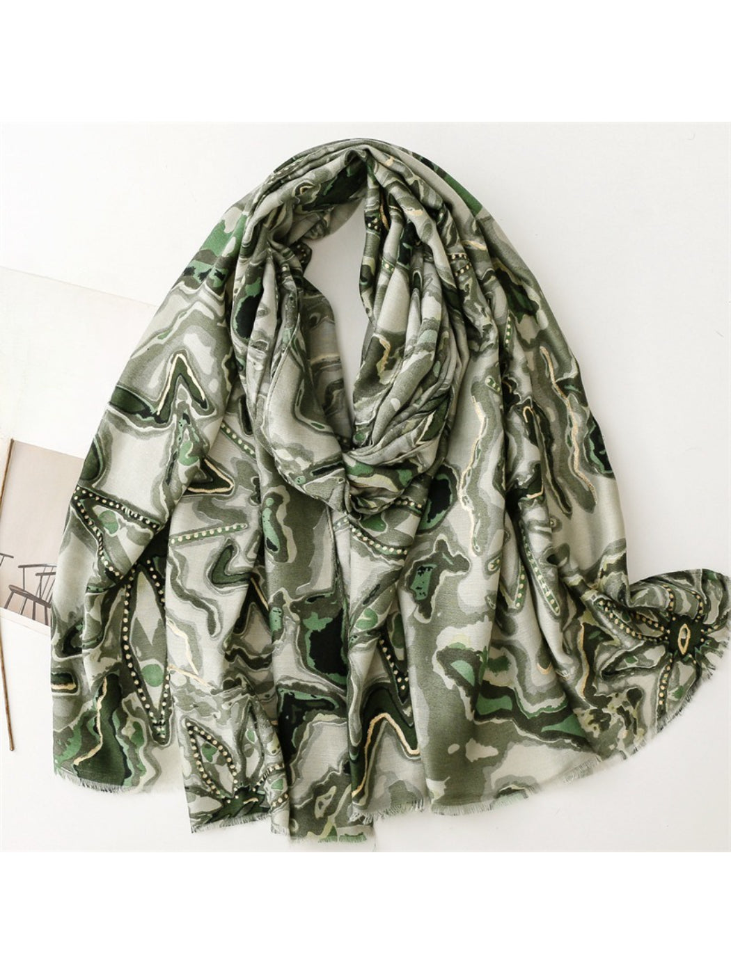Scarvii - Abstract Marble Print Scarf