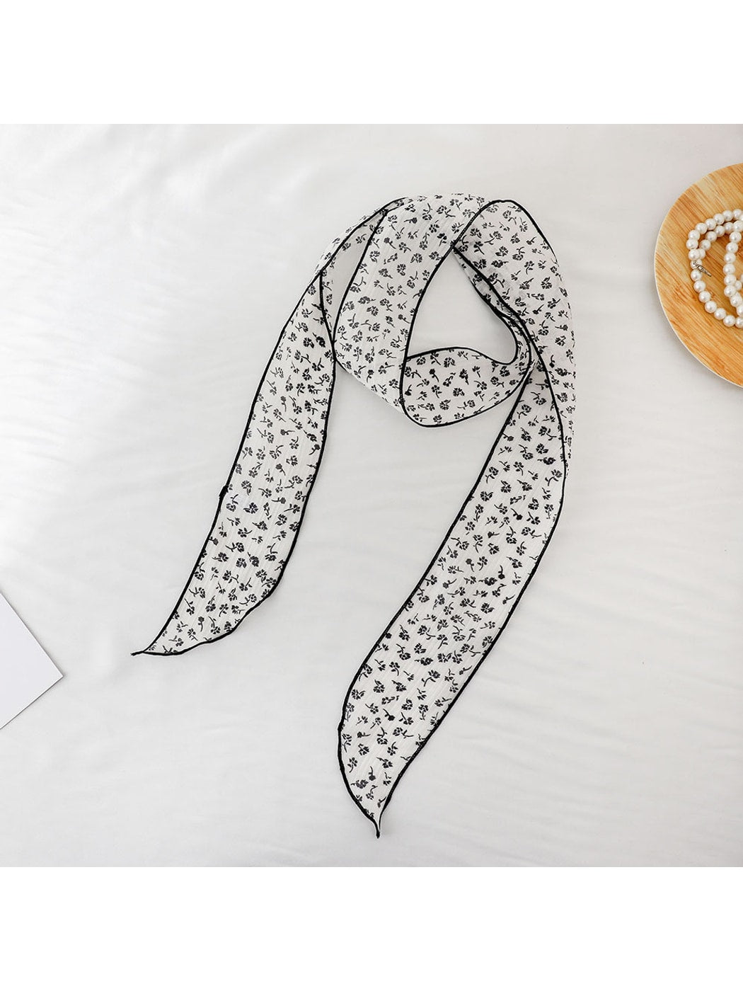 Scarvii - Fresh Floral Long Narrow Scarf