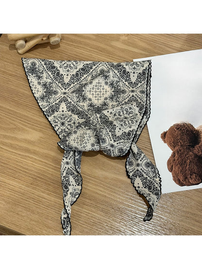 Scarvii - Simple Retro Printed Triangle Bandana