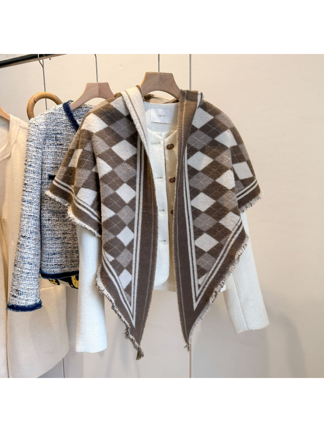 Scarvii - Classic Pattern Knit Wrap Scarf