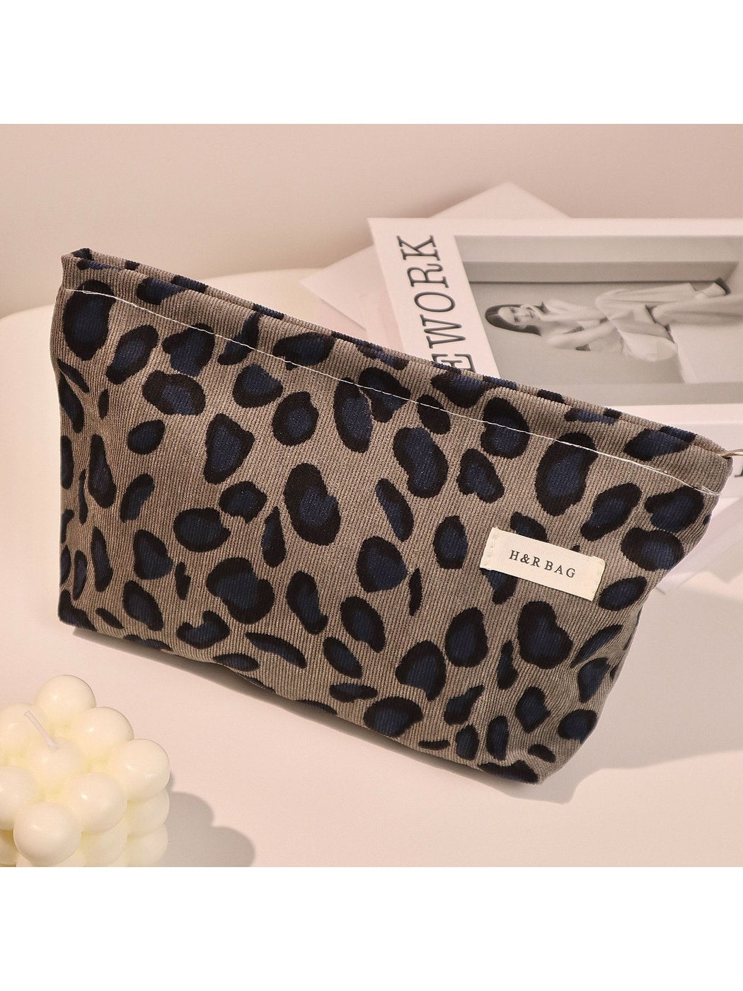 Cosbai - Leopard Print Travel Makeup Organizer Bag