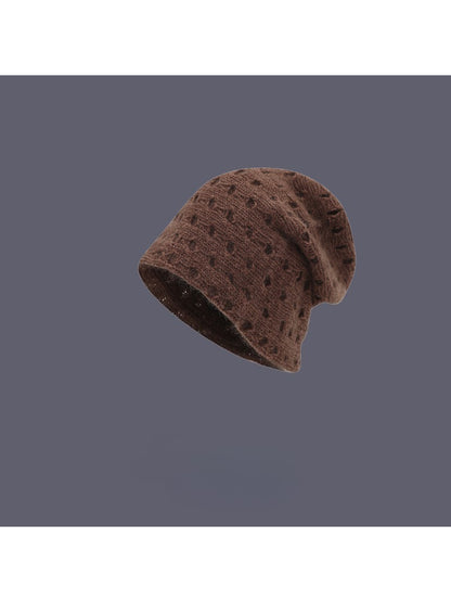 Haila Cozy Textured Slouch Beanie color options including Black, Khaki, Beige