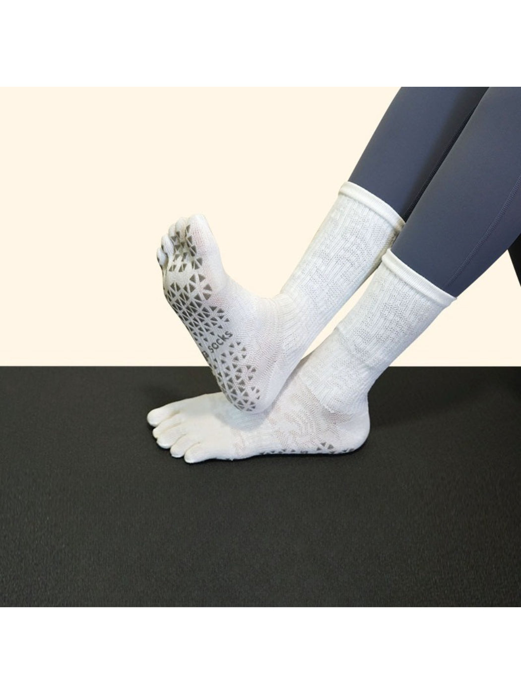 Rufia - Pattern Grip Long Five-Toe Training Socks